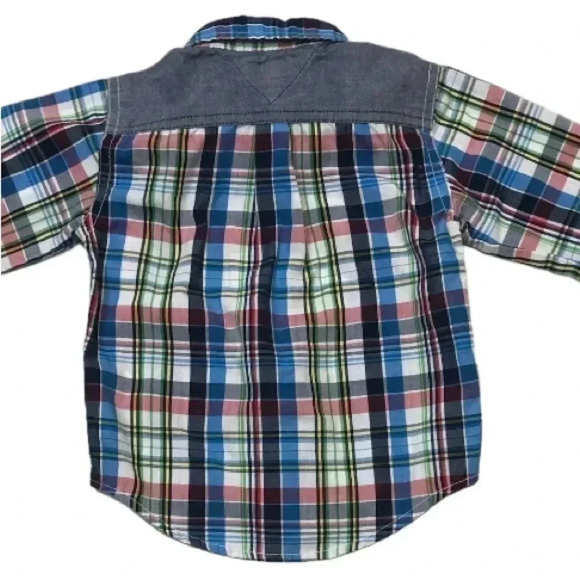 Tommy Hilfiger Toddler Plaid Collard Shirt - Picture 5 of 6